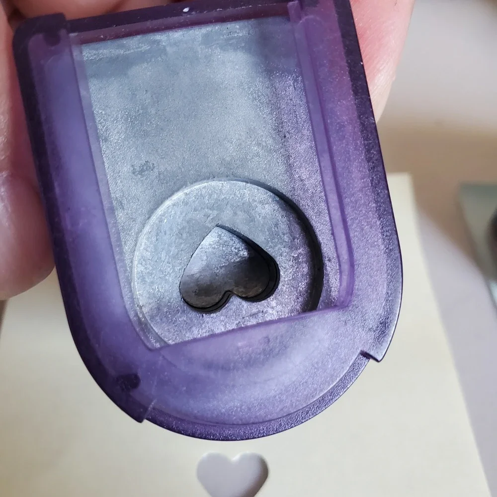 Purple Heart Paper Punch Scrapbooking Craft Tool Small Shape Cutter